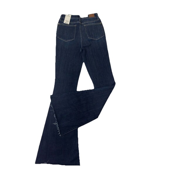 Judy Blue High Waist Flare Jeans Women’s Sz  1/25 Dark Wash Raw Hem Stretch NWT - Picture 5 of 12